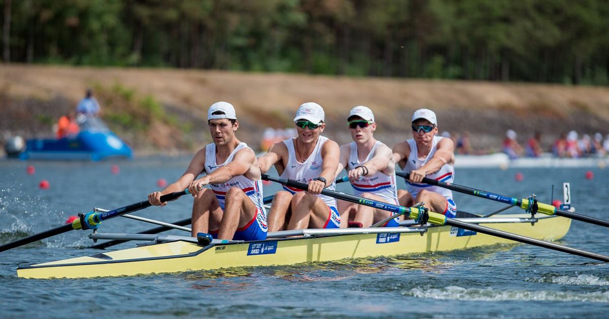 Athletes Rowing