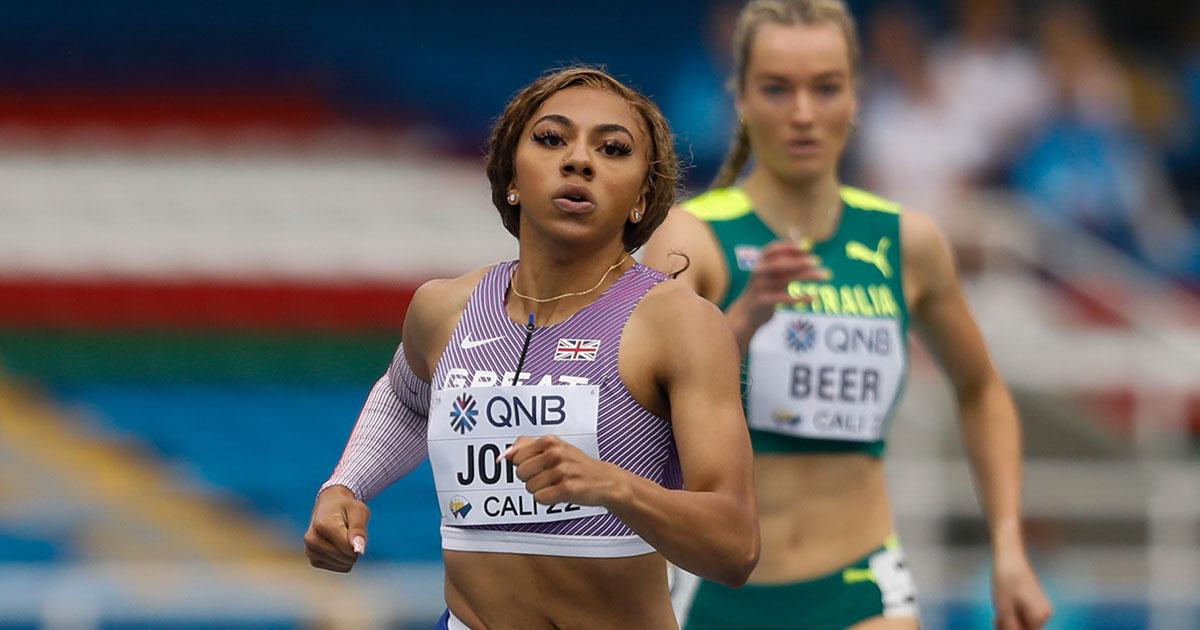 Female athlete running