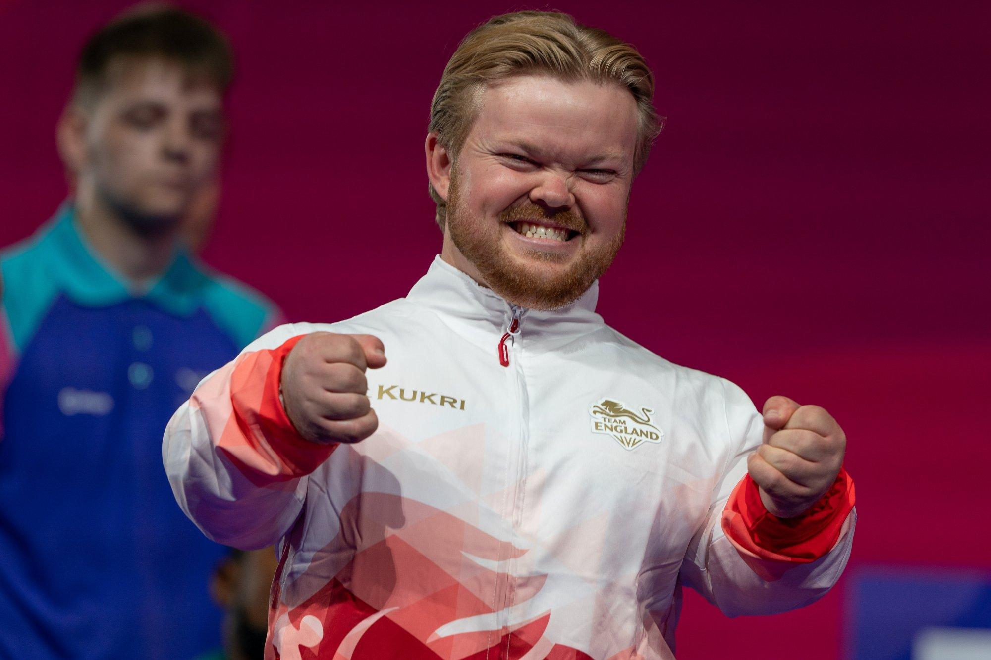 Mark celebrating win